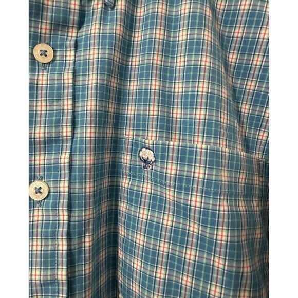 Mens Southern Shirt Company Blue Plaid Button Down Dress Shirt Large - Picture 2 of 6